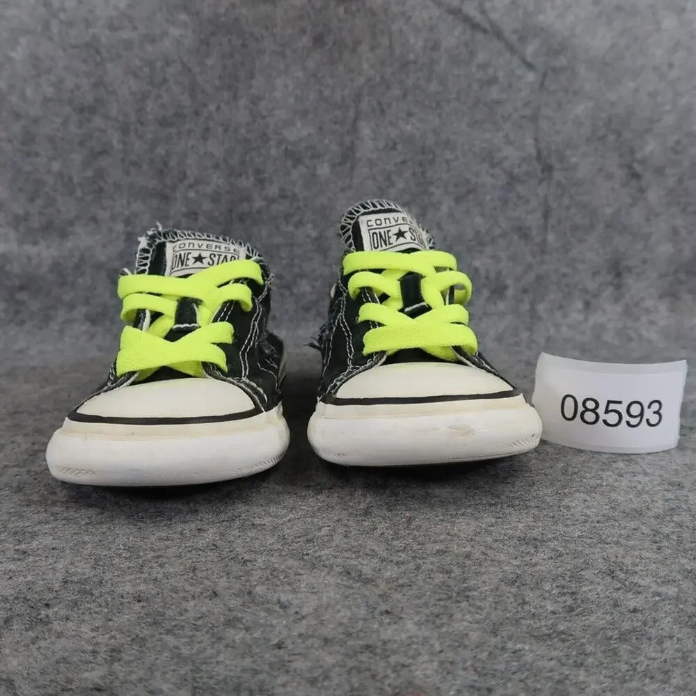 Converse Shoes Toddler 8 Sneakers One Star Casual Baby Infant Canvas Black Flat